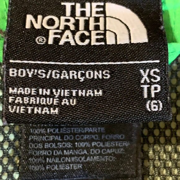 The North Face Boys' Nimbo Triclimate Colorblock Jacket in Krypton Green Size XS - Picture 8 of 13